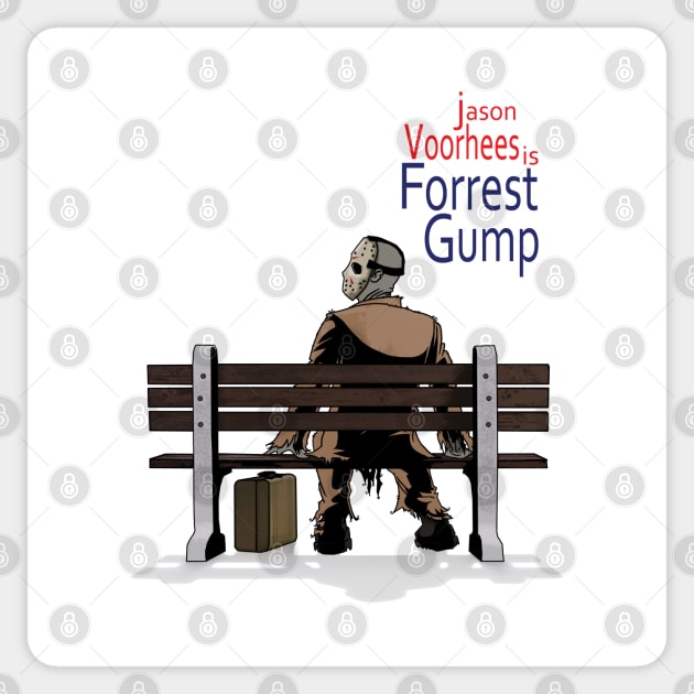 Jason is Forrest Gump Sticker by Ibentmywookiee